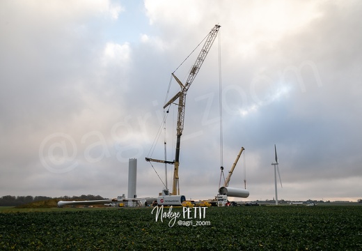 levée des éoliennes. Projet Roman-Grandvilliers(27).