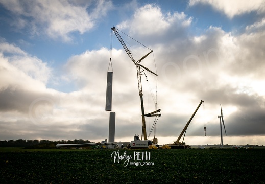 levée des éoliennes. Projet Roman-Grandvilliers(27).