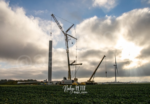 levée des éoliennes. Projet Roman-Grandvilliers(27).