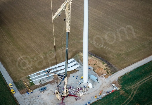 levée des éoliennes. Projet Roman-Grandvilliers(27).